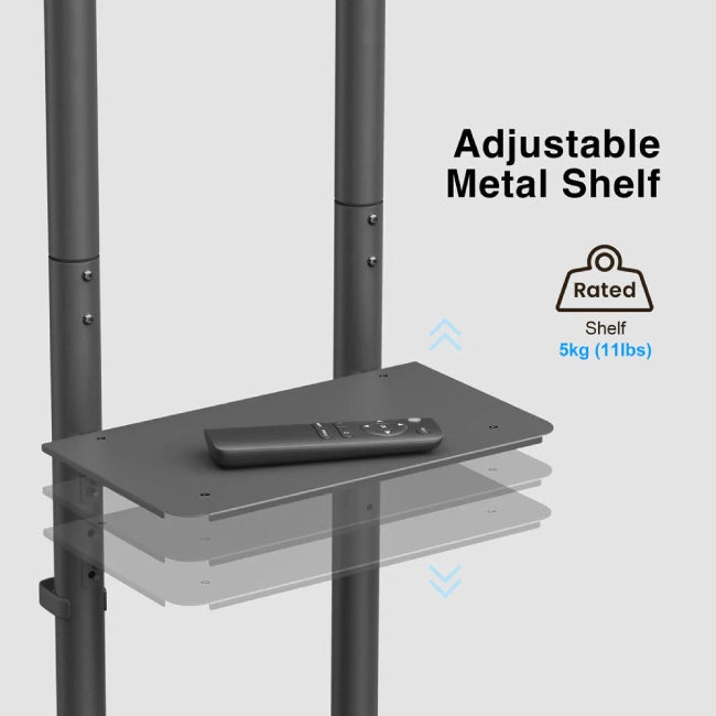 SOPORTE MOVIL ARGOM PARA TV 37" A 70" CON ESTANTES Y SOPORTE PARA CÁMARA-3
