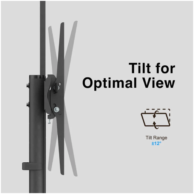 SOPORTE MOVIL ARGOM PARA TV 37" A 70" CON ESTANTES Y SOPORTE PARA CÁMARA-11