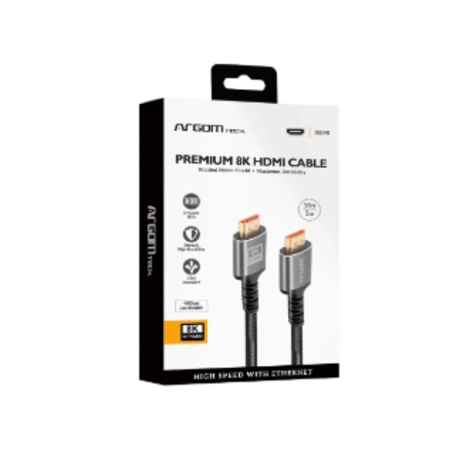 CABLE HDMI 8K ARGOM DE ULTRA ALTA VELOCIDAD PREMIUM CON ETHERNET 3M/10FT-4