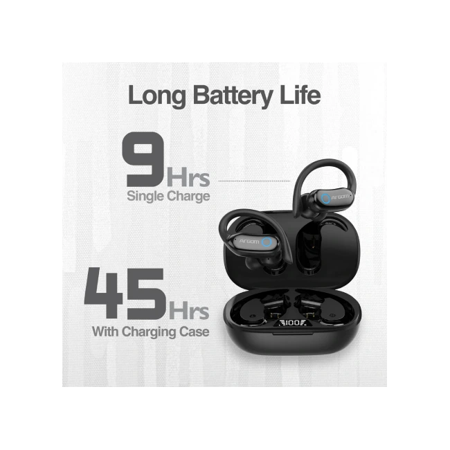 ARGOM SKEIPODS E95 - AUDIFONOS DEPORTIVOS BT CON ENC AI NEGRO-6
