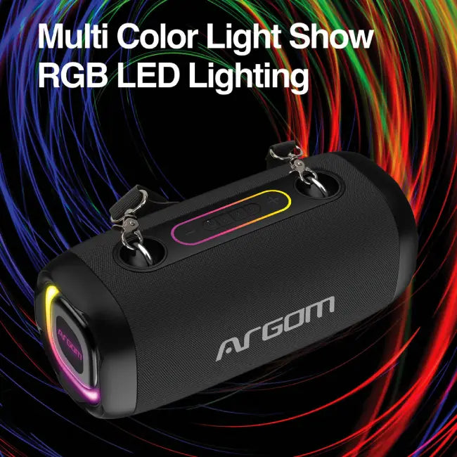 Bocina Argom ARG-SP-3141BK Altavoz Bluetooth Inalambrico Premium Radyon X41 con Luces LED-5
