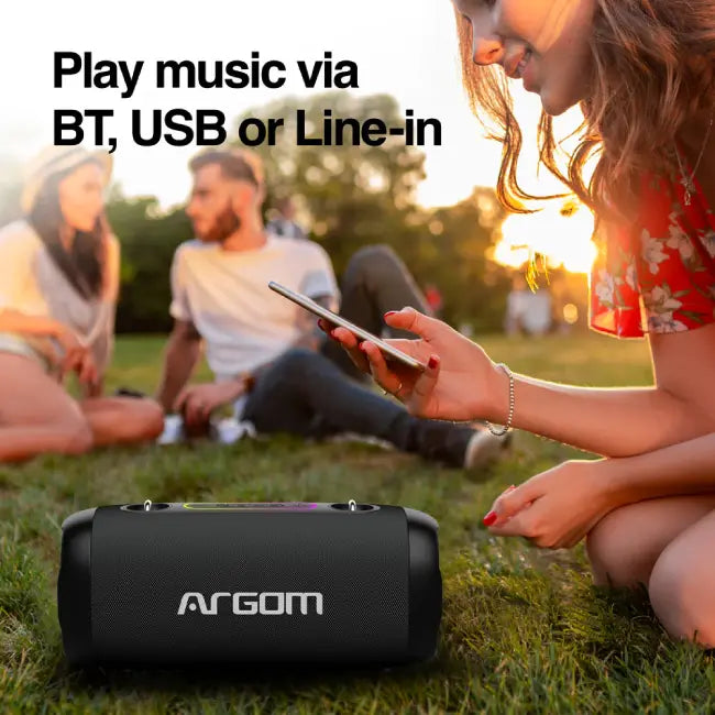 Bocina Argom ARG-SP-3141BK Altavoz Bluetooth Inalambrico Premium Radyon X41 con Luces LED-17