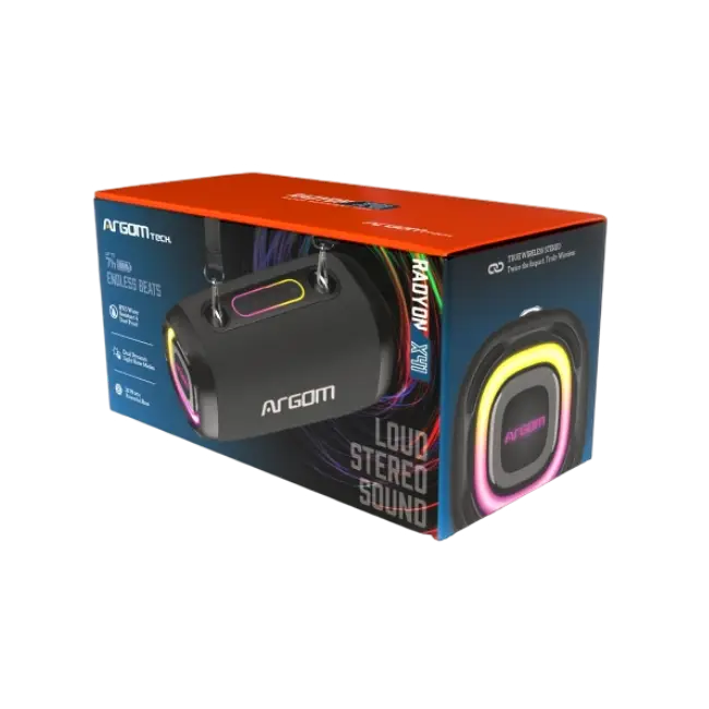 Bocina Argom ARG-SP-3141BK Altavoz Bluetooth Inalambrico Premium Radyon X41 con Luces LED-18