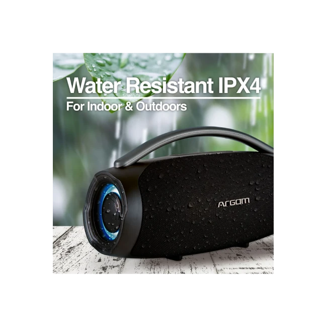 BOCINA ARGOM RADYON X49 NEGRO - BT, 70W RMS, IPX4, FUNCION TWS-10