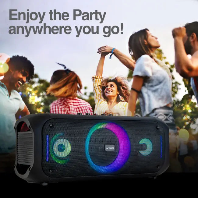 Bocina Argom ARG-SP-4075BK Rave 75 - Alta Voz BT con 7 Modos de Luces Led 80W RMS Color Negro-3