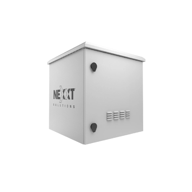 Nexxt Solutions Infrastructure - Outdoor Pole Mount Cabinet - SPCC steel - Light gray powder coat - Incluye acc de montaje y barra-1