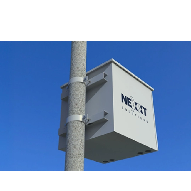 Nexxt Solutions Infrastructure - Outdoor Pole Mount Cabinet - SPCC steel - Light gray powder coat - Incluye acc montaj barra tierr-8