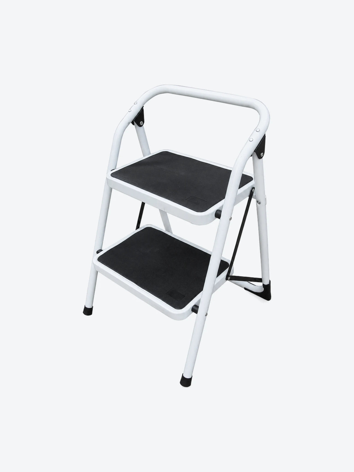 ESCALERA PLEGABLE 0.8 M DE 2 PELDANOS DE ACERO SOPORTA HAS