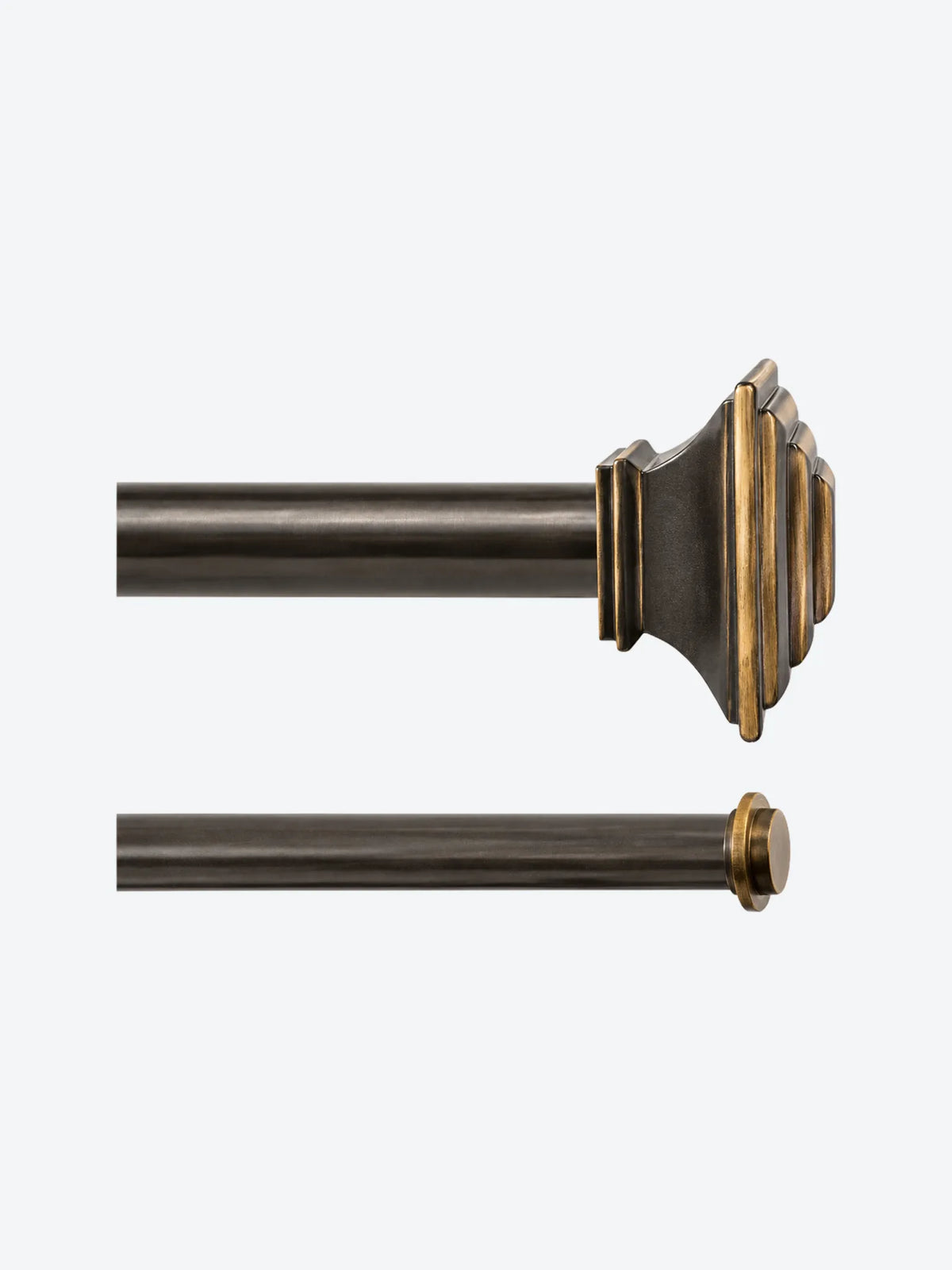 CORTINERO DOBLE MISSION 25MM 165-300CM BRONCE ACEITADO