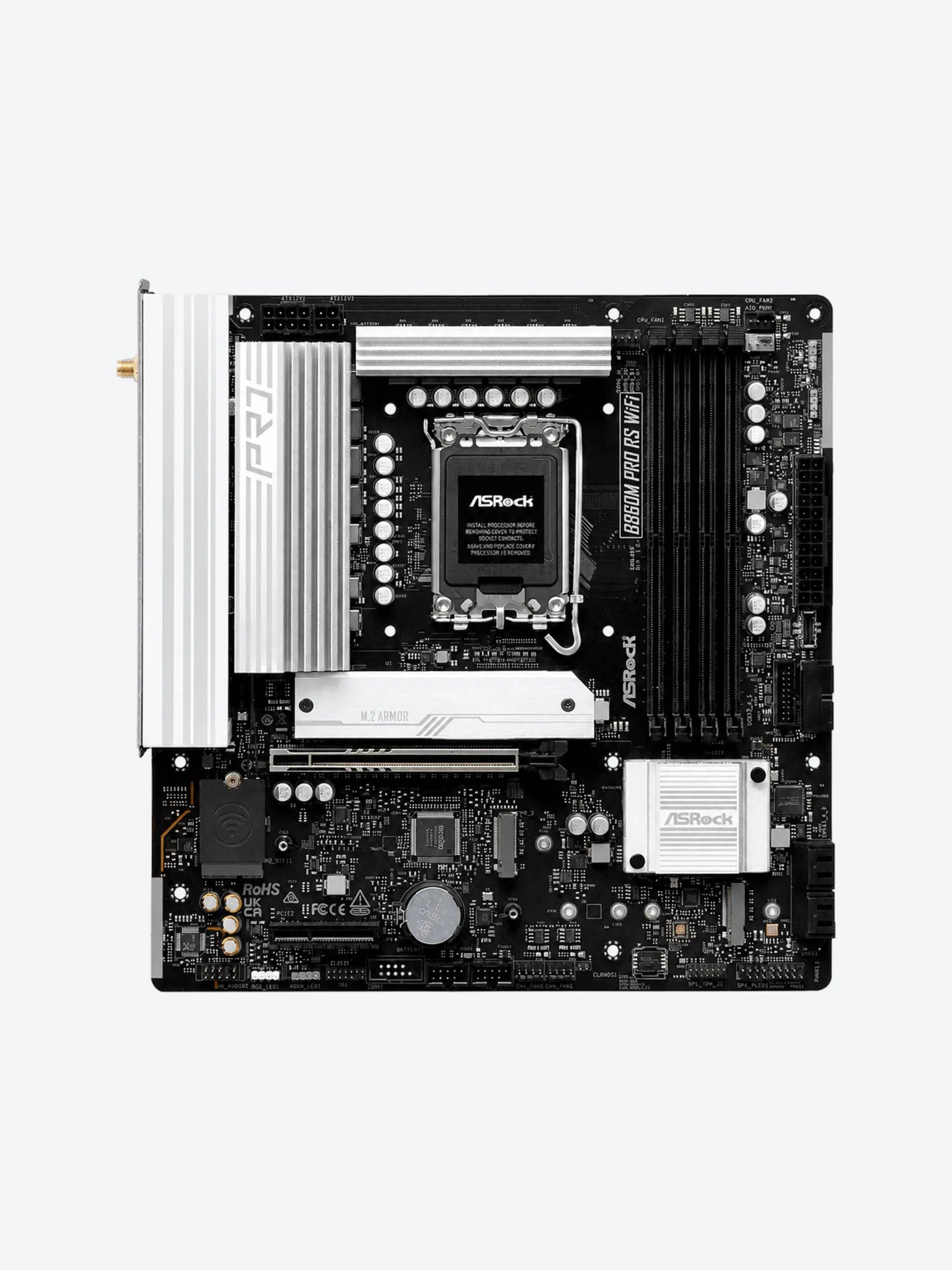 TARJETA MADRE ASROCK B860M PRO RS WIFI LGA1851 MICRO ATX DDR5