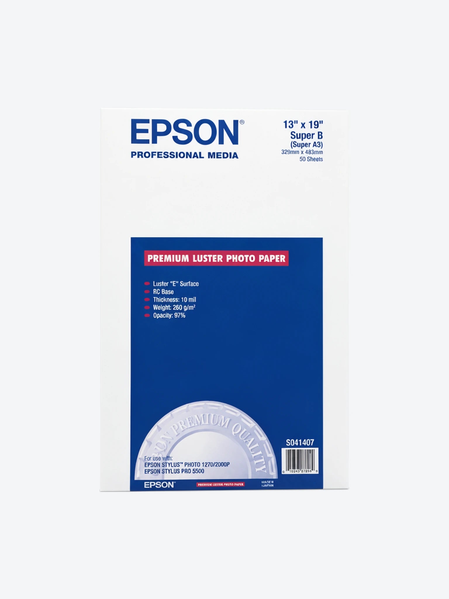 Epson Ultra Premium Photo Paper Luster, 13" x 19", 50 hojas-1