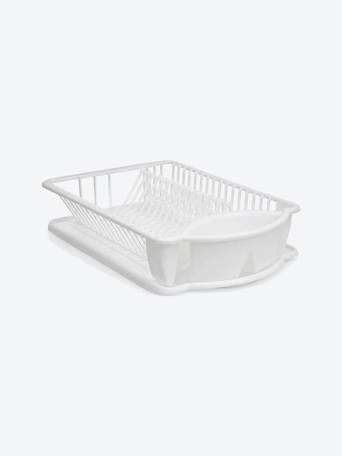 ESCURRIDOR DE PLATOS 12X37X52CM, BLANCO, CON BANDEJA