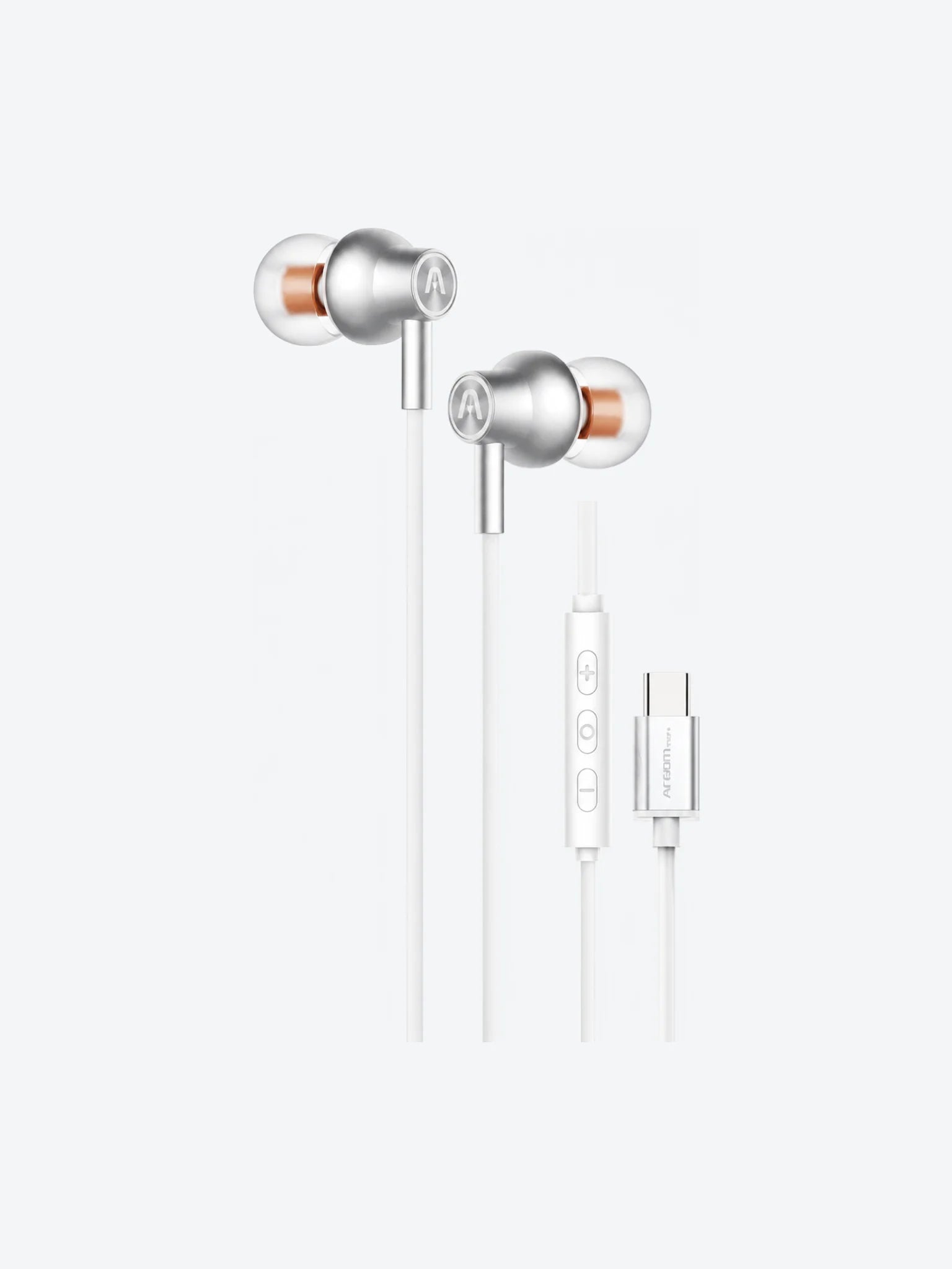 ARGOM ULTIMATE SOUND CORE - AUDIFONOS CON CABLE TIPO C COLOR BLANCO