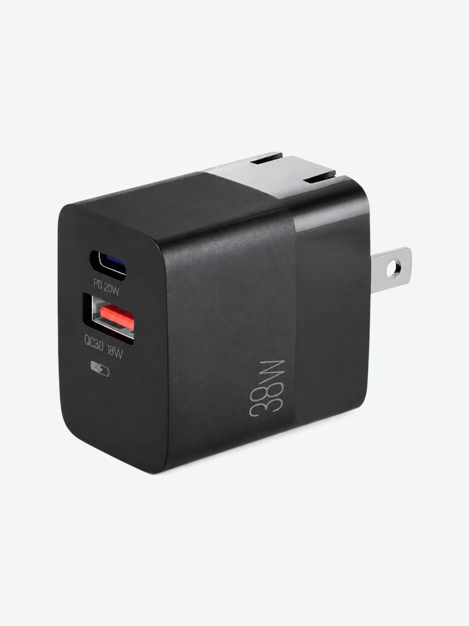 VOLTA P4 38W PRO PD TYPE-C + USB CON CARGADOR DE PARED CON ENCHUFE PLEGABLE-1