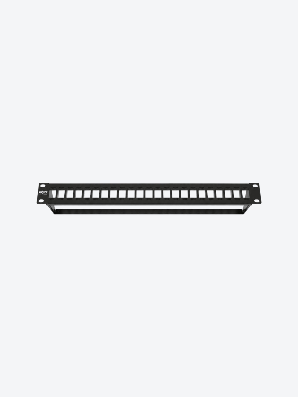 Nexxt - Tablero de conexiones - instalable en bastidor - negro, RAL 9005 - 1U - 19" - 24 puertos