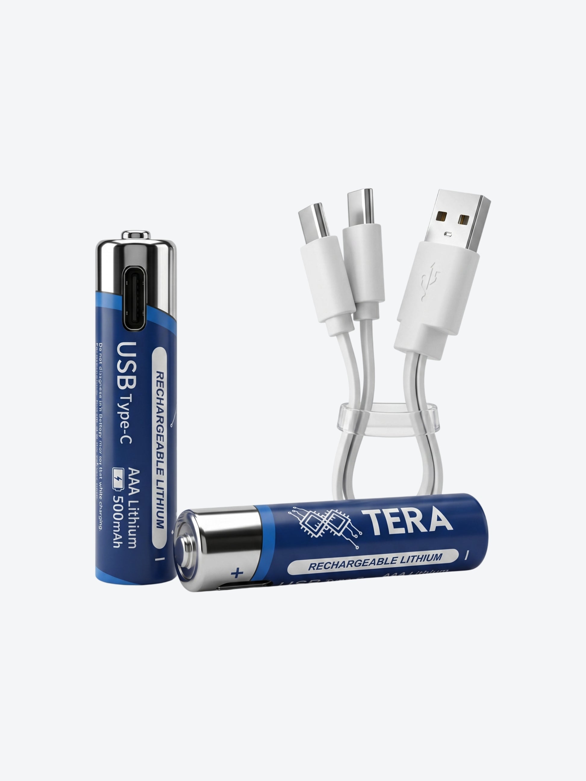 TERA 1.5V AAA 750mWh TERA-AAA-750-2U-USB Bateraia Recargable USB-1
