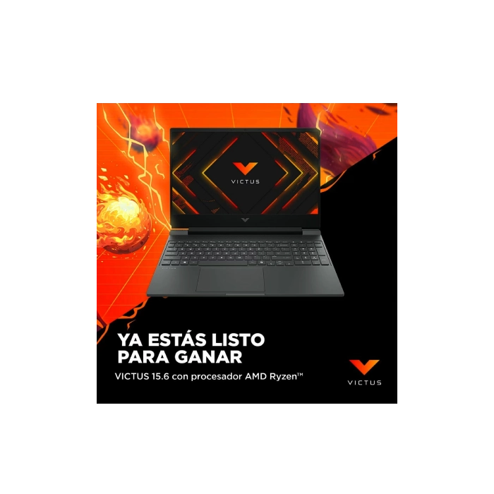 Laptop HP Victus Gaming 15-FB3018LA SPA AMD Ryzen 7 7445HS 512GB SSD 8GB RAM 15.6"1920x1080 WIN 11 Home  RTX3050 Color Negro-2