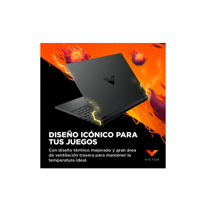 Laptop HP Victus Gaming 15-FB3018LA SPA AMD Ryzen 7 7445HS 512GB SSD 8GB RAM 15.6"1920x1080 WIN 11 Home  RTX3050 Color Negro-3