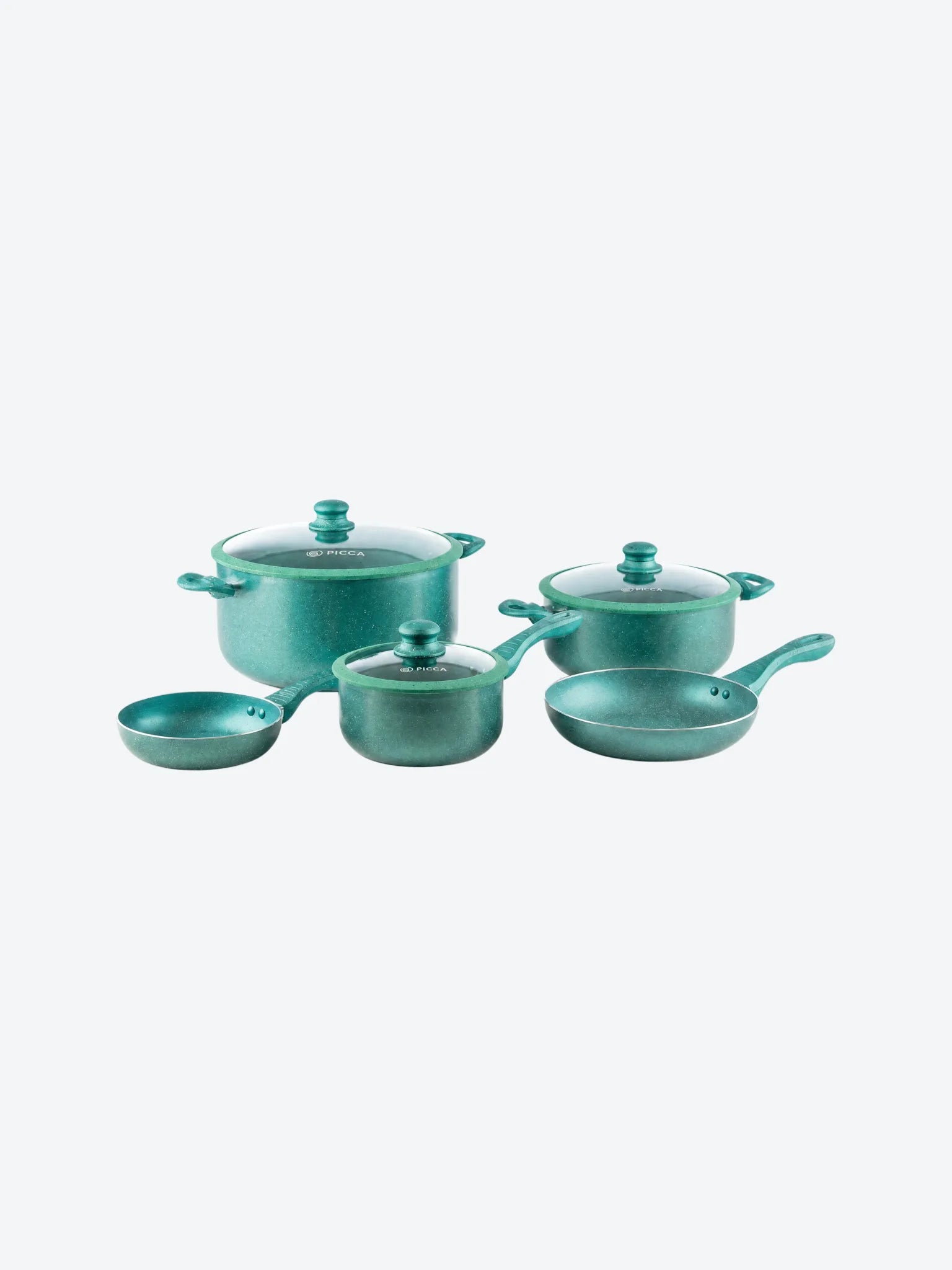 Bateria de Cocina Picca Gravina PI008BMT 8 Piezas de Marmol Colo Turquesa-1