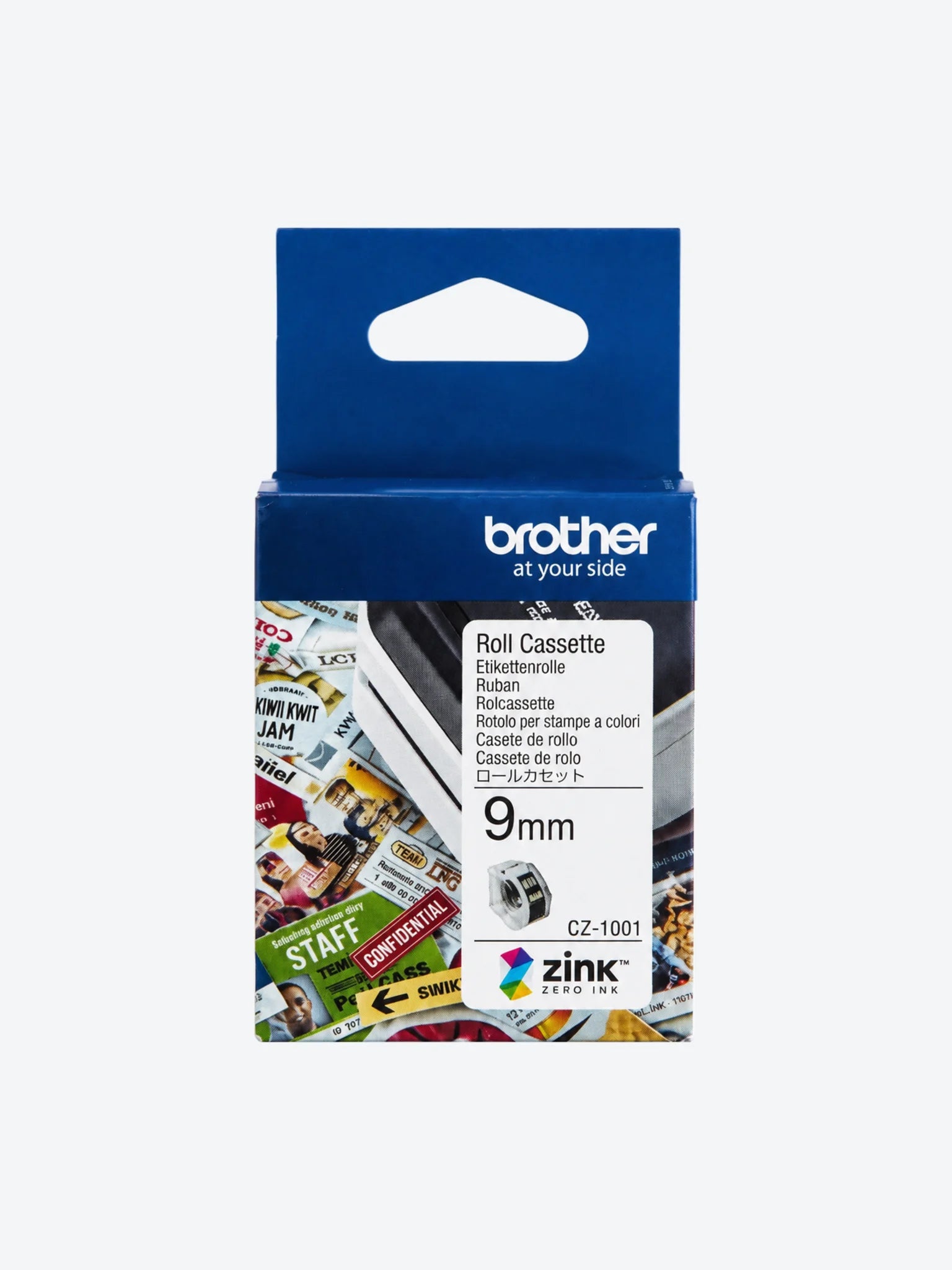 rollo cinta adhesiva zero ink. (3/8"-0.37"-9mm) 5mts roll cassette | CONSUMO