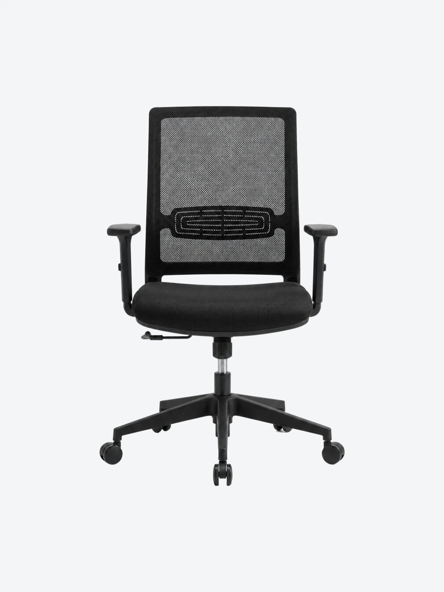 Silla de oficina MG-ZYY-057-BK De Mesh y Tela Con Respaldo Color Negro