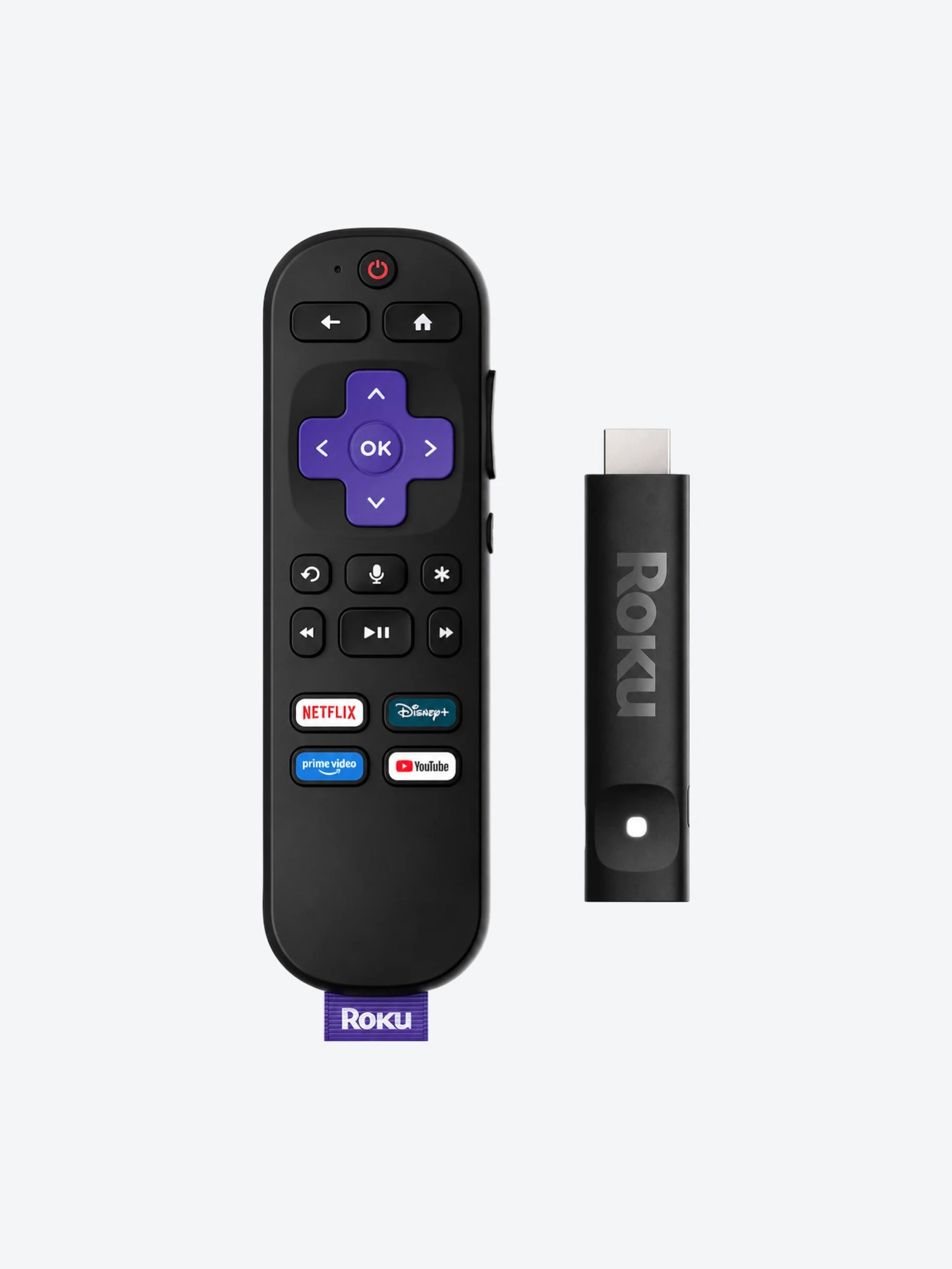 DISPOSITIVO DE TRANSMISIÓN ROKU STICK PLUS 2025 4K CON CONTROL POR VOZ ROK-3830R-B NEGRO