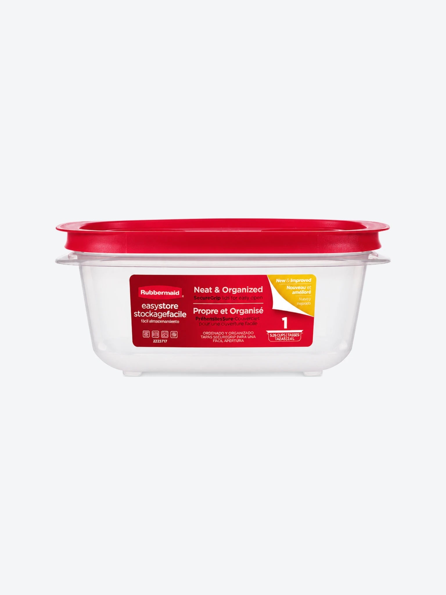 RUBBERMAID - Hermetico Cuadrado EasyStore 1.24L 2PK-1