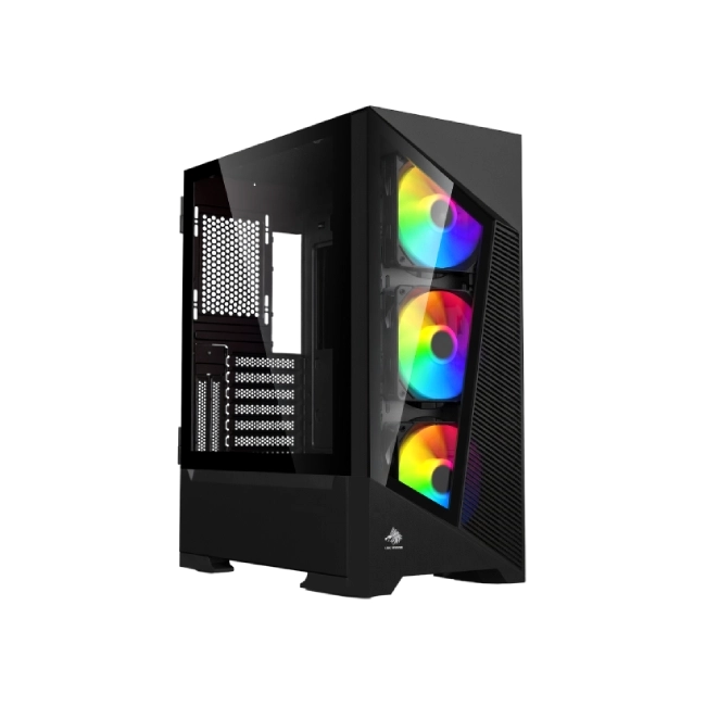 Case Eagle Warrior CG10AJRA001C MID Tower 3 Ventiladores con Vidrio Frontal y Lateral-2