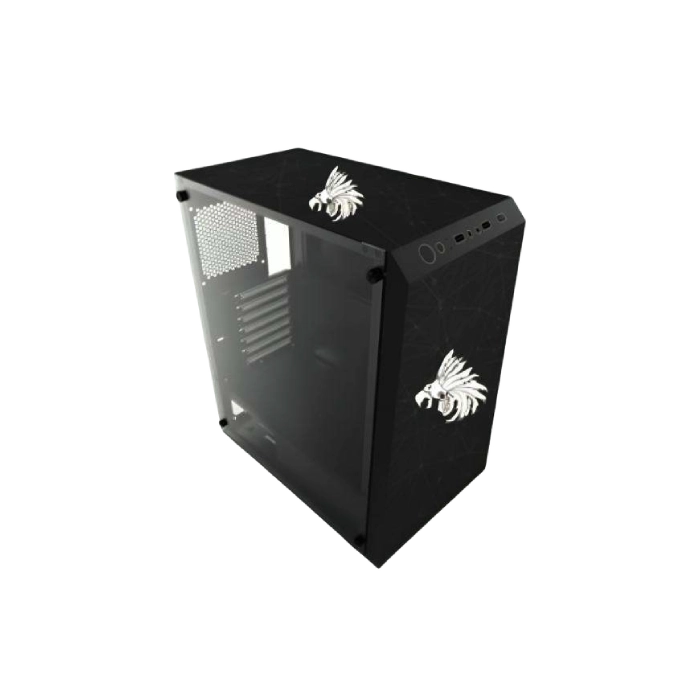CASE GAMING RGB  EAGLE WARRIOR CG01W8RA001C MID TOWER SIN VENTILACIÓN INCLUIDA CON VIDRIO LATERAL-2