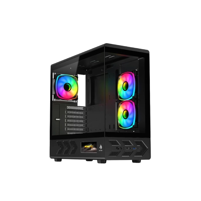 CASE EAGLE WARRIOR CG01J6RA001C MID TOWER SIN VENTILACION INCLUIDA CON VIDRIO TEMPLADO SIN FUENTE