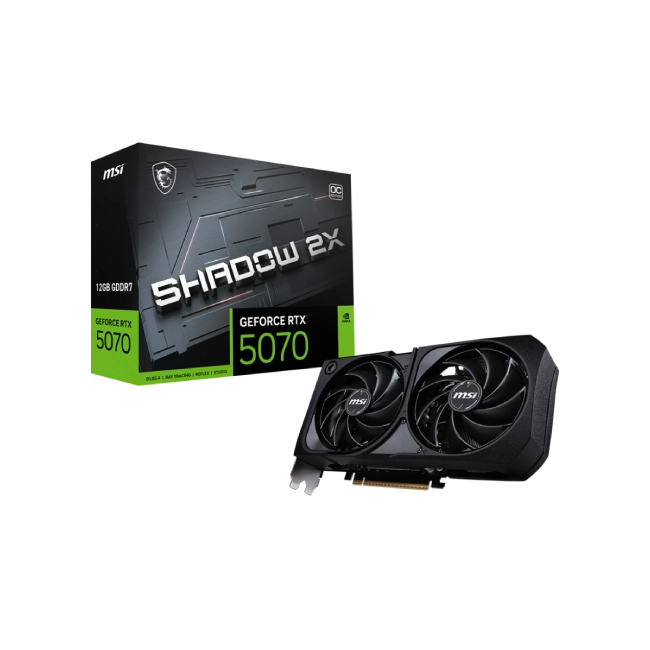 TARJETA DE VIDEO MSI GEFORCE RTX 5070 12G SHADOW 2X OC GDDR7 2557 MHZ 912-V532-011-3