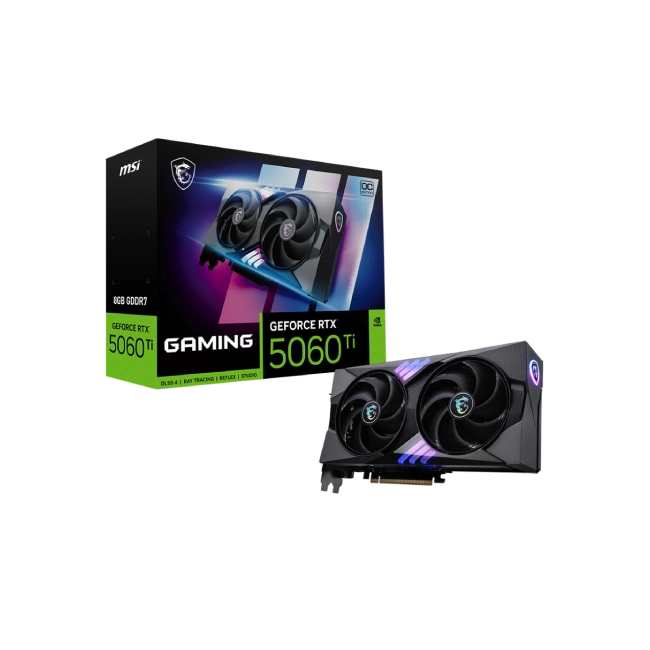 TARJETA DE VIDEO MSI GEFORCE RTX 5060 TI 8G GAMING OC GDDR7 2662MHZ 912-V536-026-8