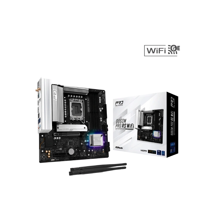TARJETA MADRE ASROCK B860M PRO RS WIFI LGA1851 MICRO ATX DDR5-6