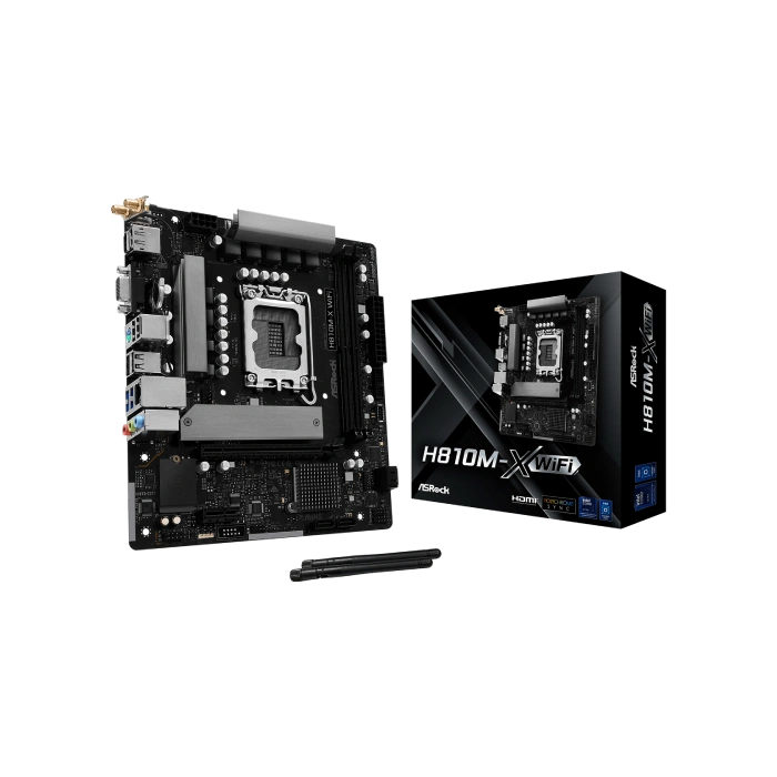 TARJETA MADRE ASROCK H810M-X WIFI LGA1851 MICRO ATX DDR5-2