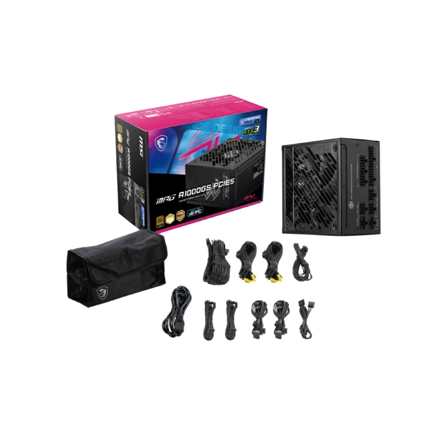 MSI - Power supply - 1000 Watt - AC 110-240 V - GOLD-4