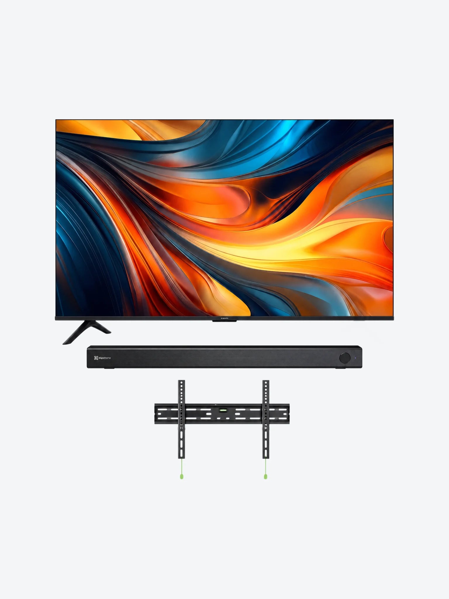 Combo de Sound Bar Klip Xtreme KSB-301 y Televisor  Xiaomi TV A 55" 2026 63907 UHD 4K UHD GoogleTV BT360 / Wifi Color Negro Con Bracket (Base) Para TV KLIP XTREME KPM-885-1