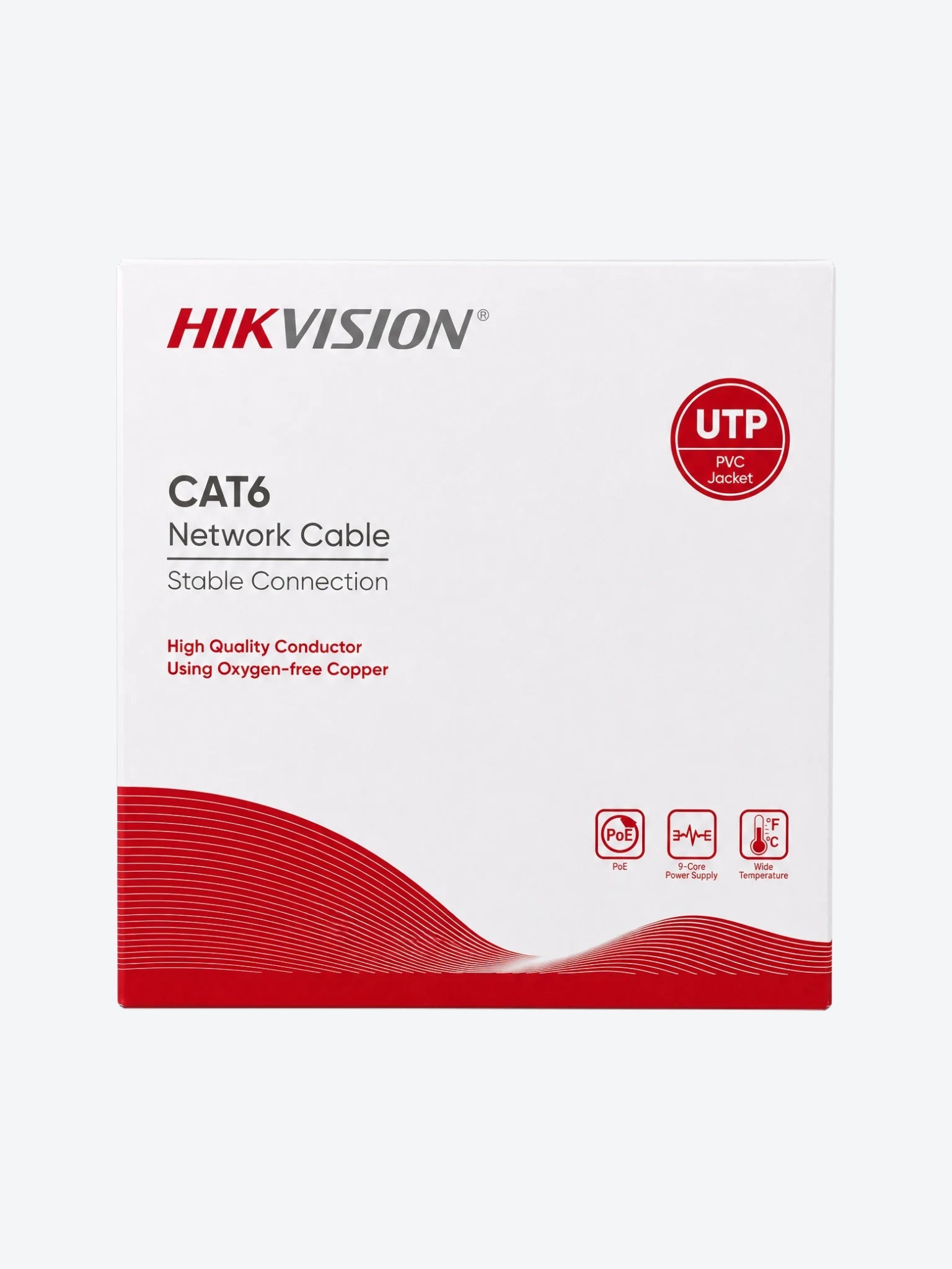 Cable UTP HikVision DS-1LN6-UE-W Cat. 6 23AWG UL Bobina 305 Mts 100% Cobre Color Blanco