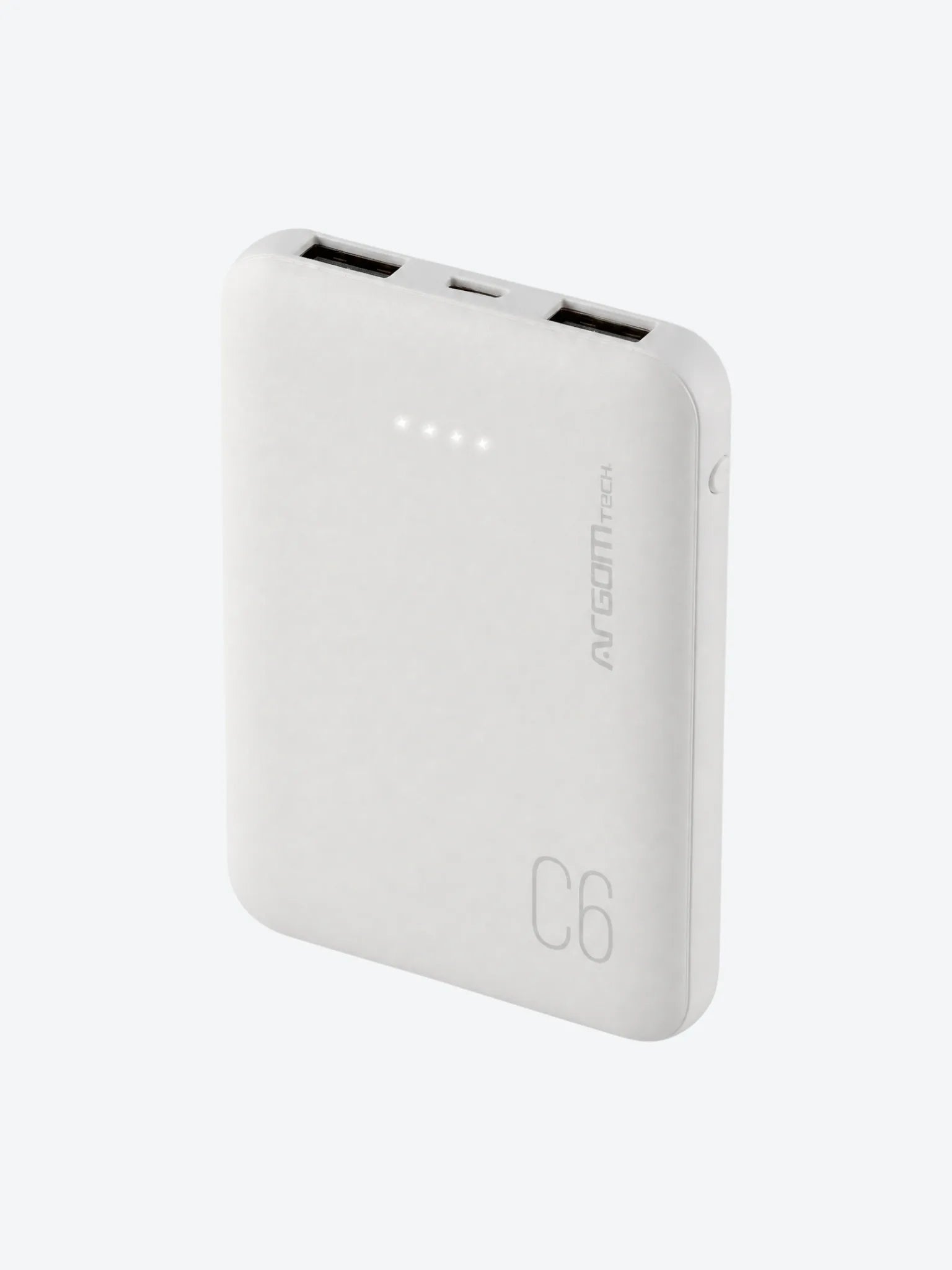 Cargador Portatil Argom ARG-PB-1136WT C6 6000MAH Color Blanco
