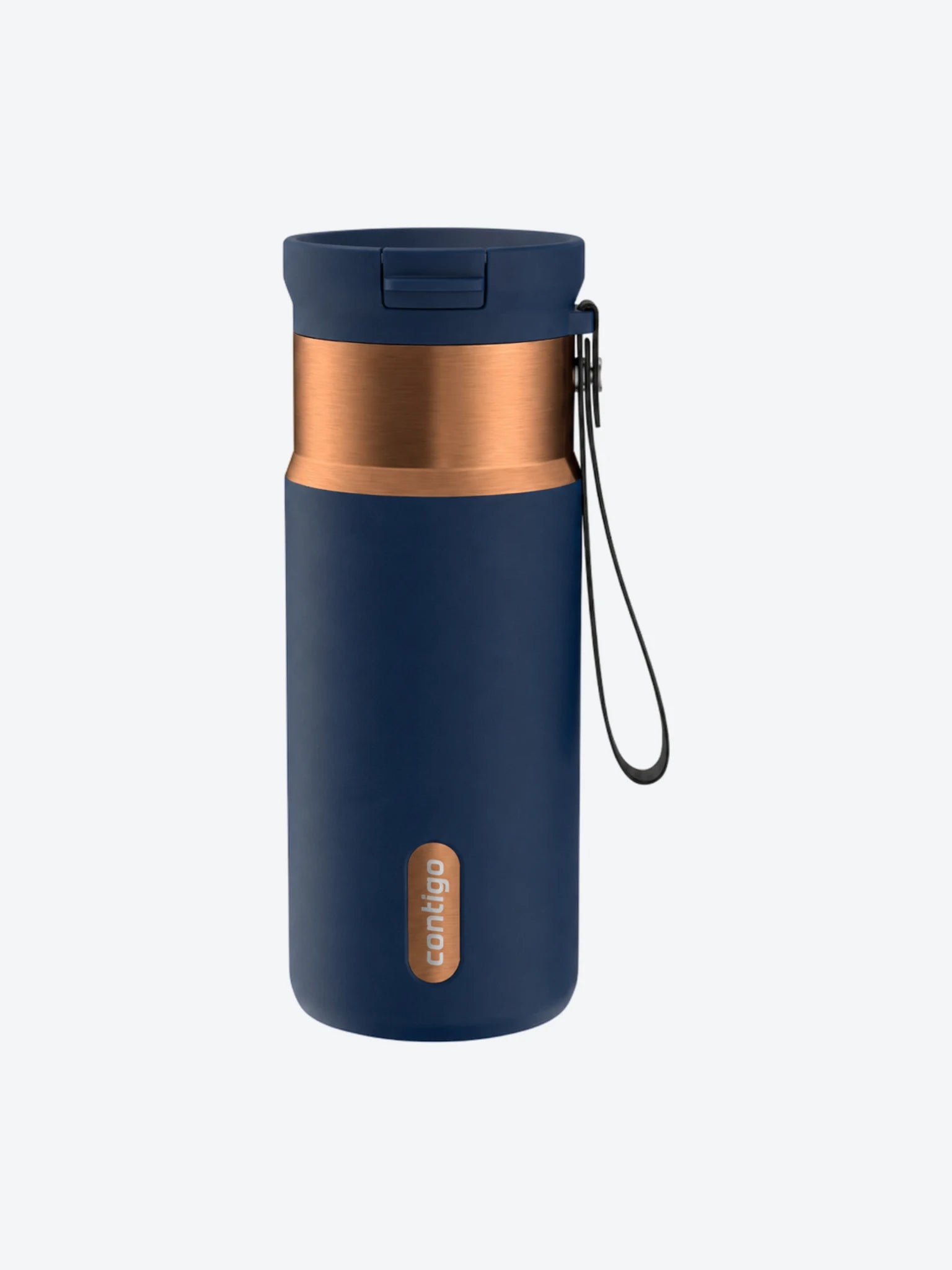 Termo Acero Inoxidable - 16 Oz - Azul / Bronce-1