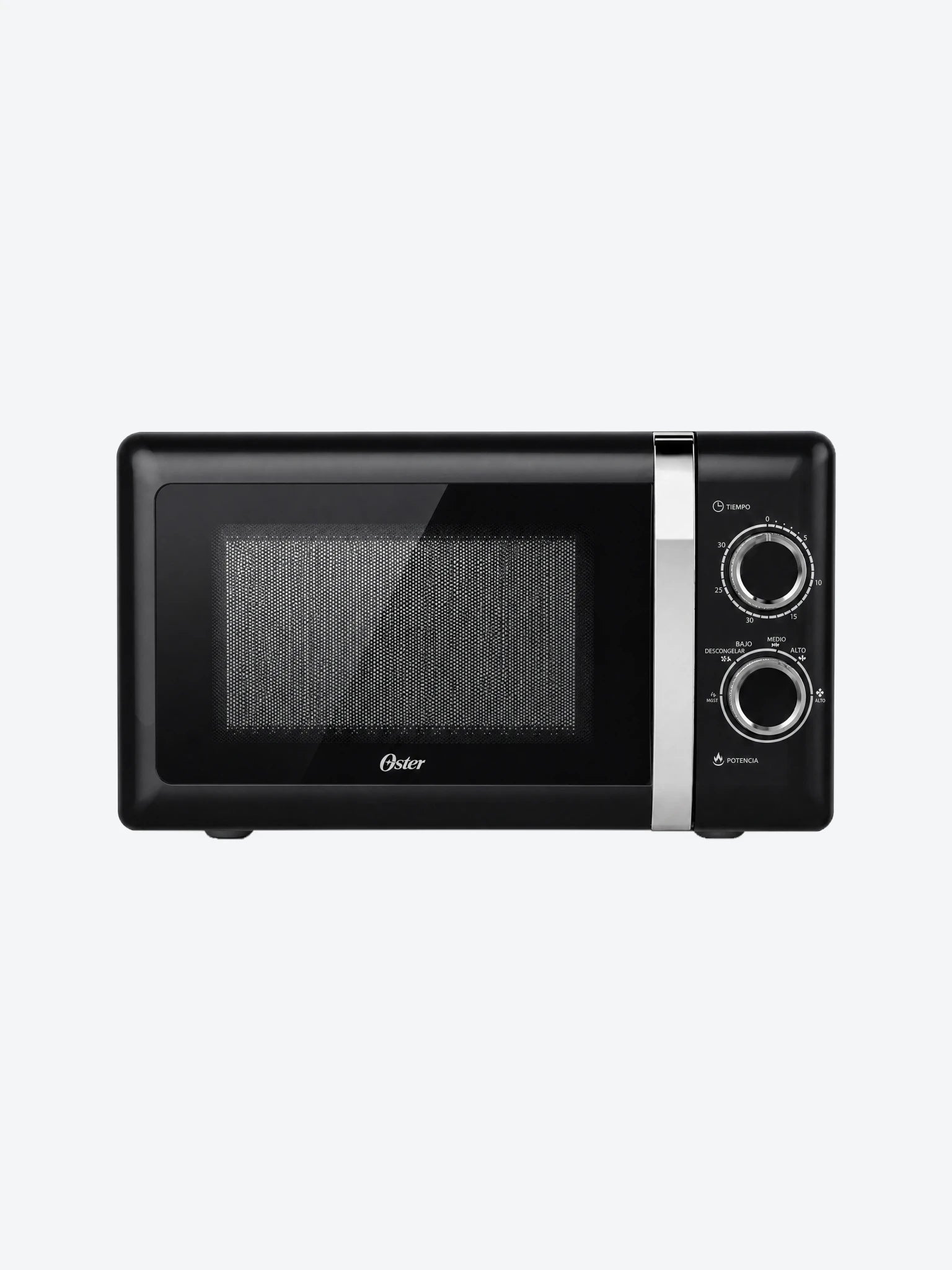 Microondas Oster 20L OGAW9702 0.7 Pies Cubicos con Control Manueal de Perillas Color Negro