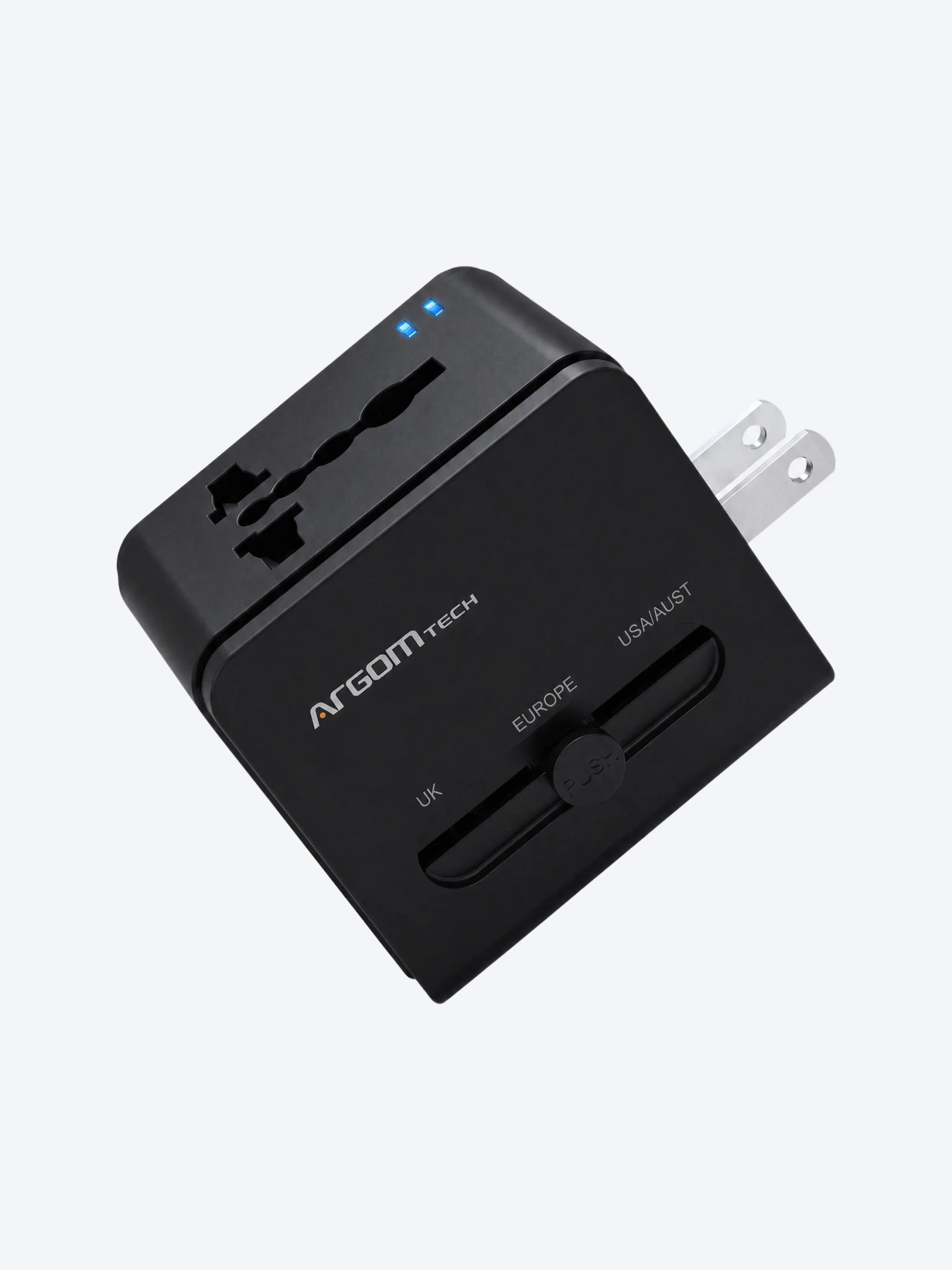 Cargador Dual con Enchufe Plegable Argom ARG-AC-0125BK Tipo C y USB