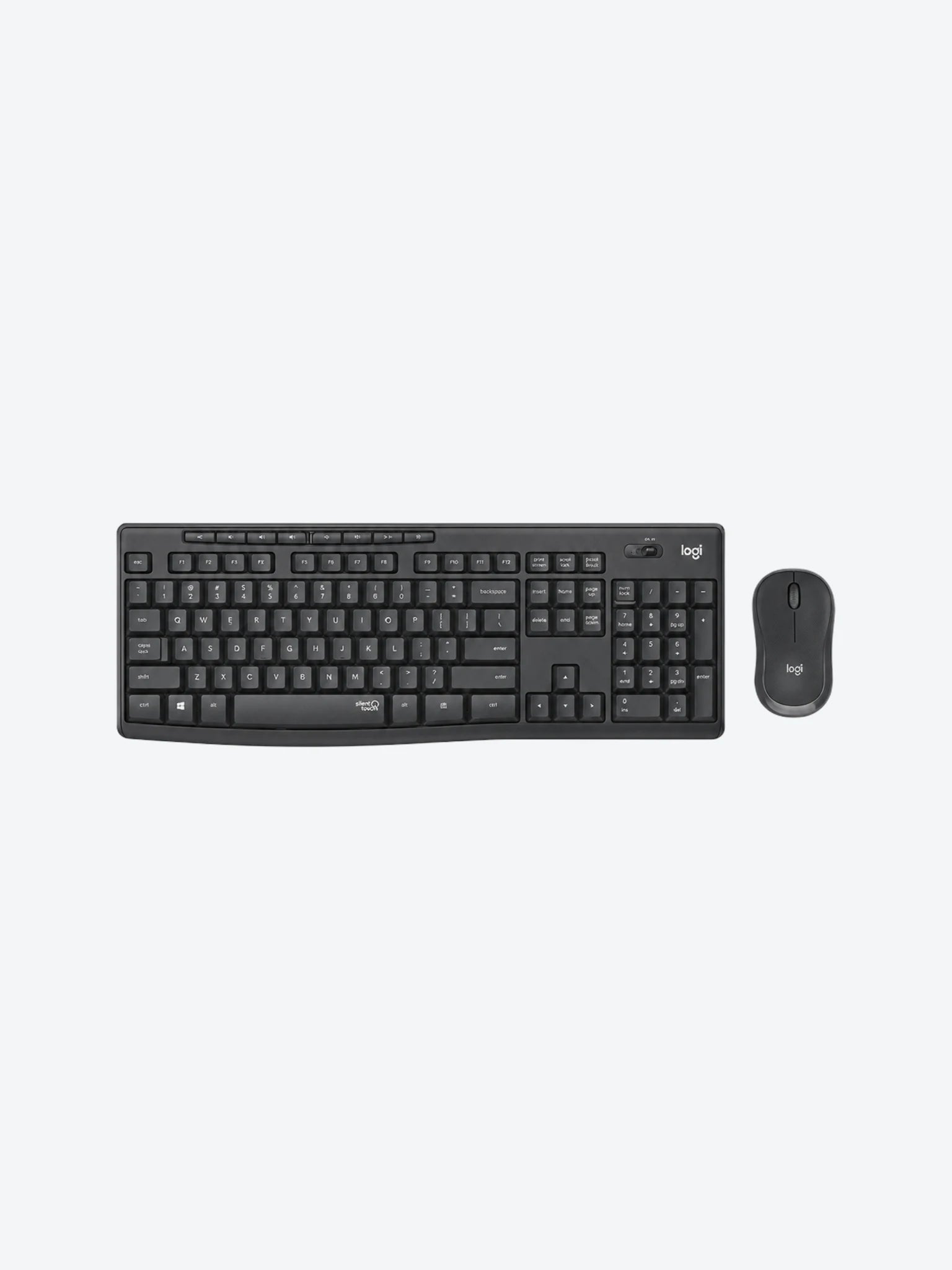 COMBO LOGITECH TECLADO Y MOUSE INALÁMBRICO SILENCIOSO MK295 GRAFITO