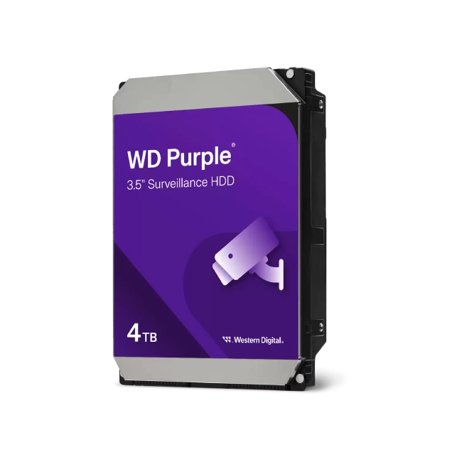Western Digital WD Purple - Hard drive - Internal hard drive - 4 TB - 3.5" - 5400 rpm - SATA-1