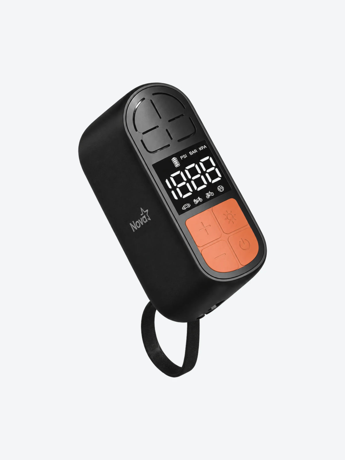 INFLADOR DE AIRE MINI NOVA AP-130 USB-C PORTÃ•TIL Y MULTIFUNCIONAL E010-180 NEGRO