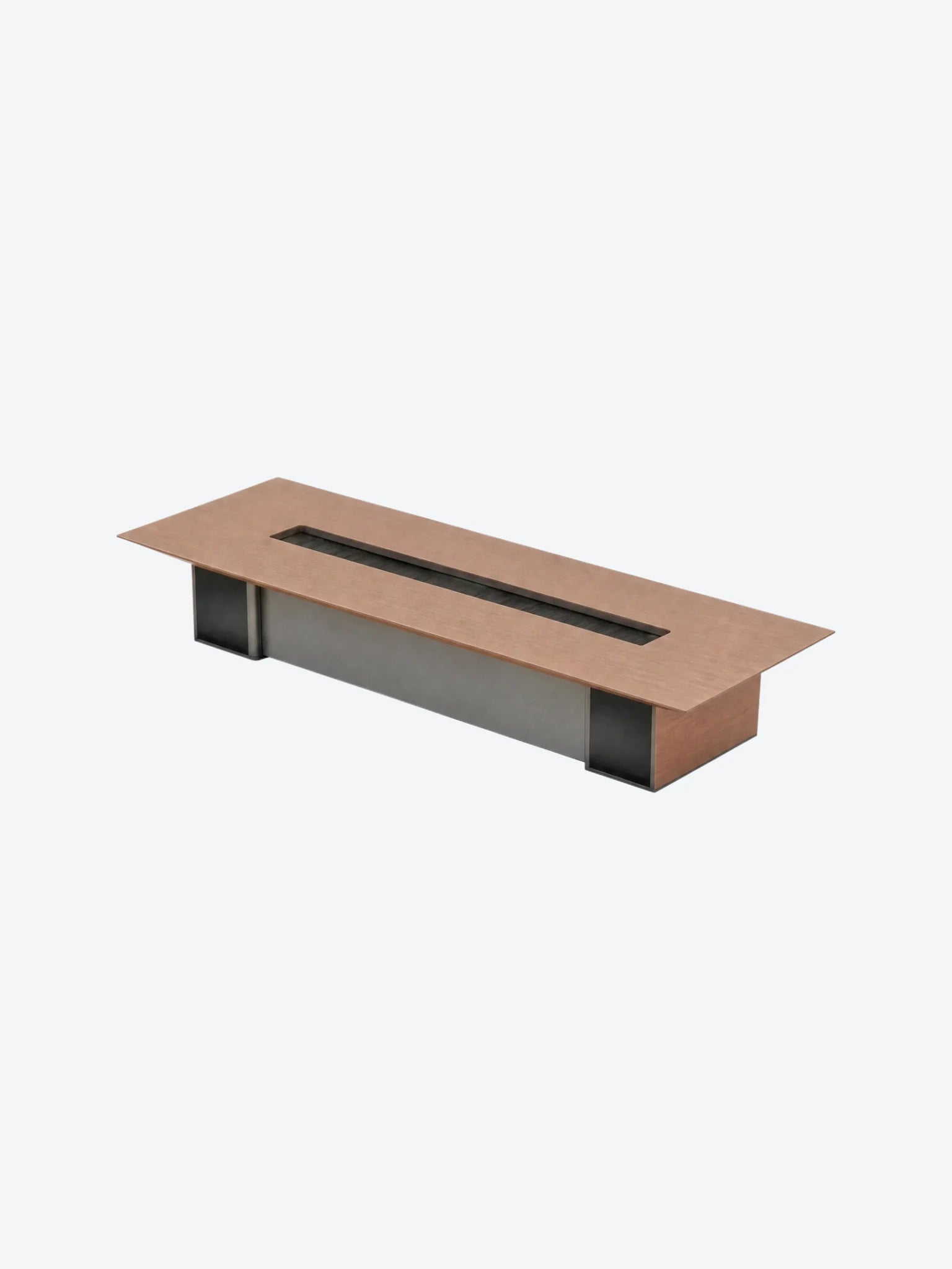 Mesa de Reuniones Control MDF Con Chapa de Nogal Color Madera-1