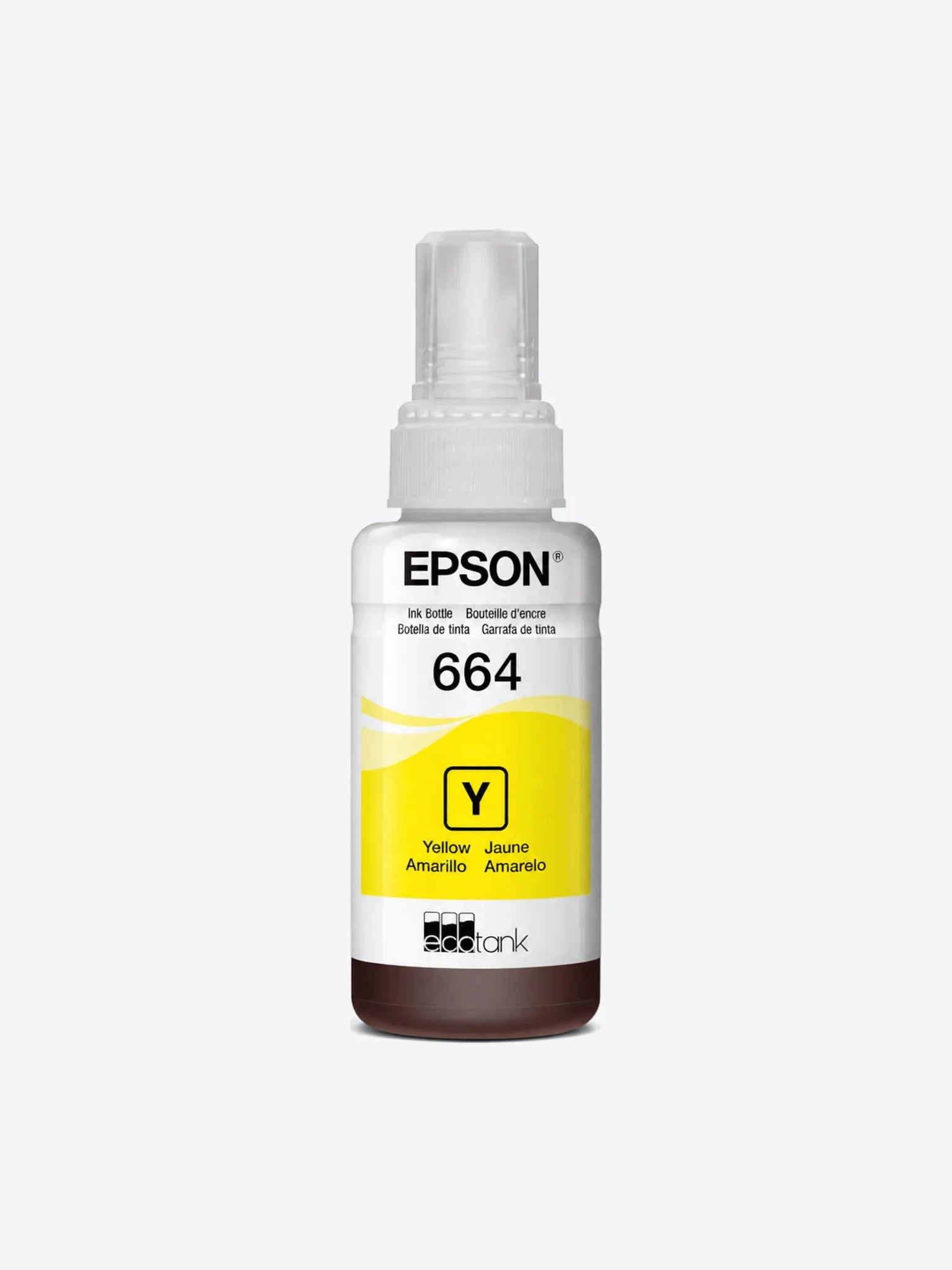 Epson T664 - Amarillo - original - recarga de tinta - para Epson L380, L386, L395, L495; EcoTank ET-2600, 2650, L1455, L396, L606, L656