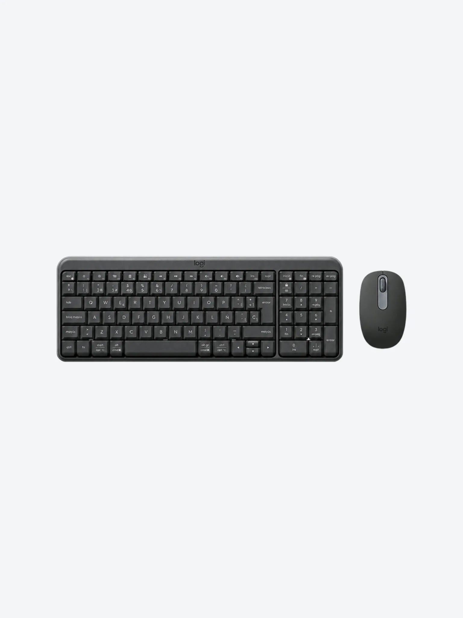 COMBO LOGITECH TECLADO Y MOUSE INALÁMBRICO MK250 COMPACTO GRAFITO