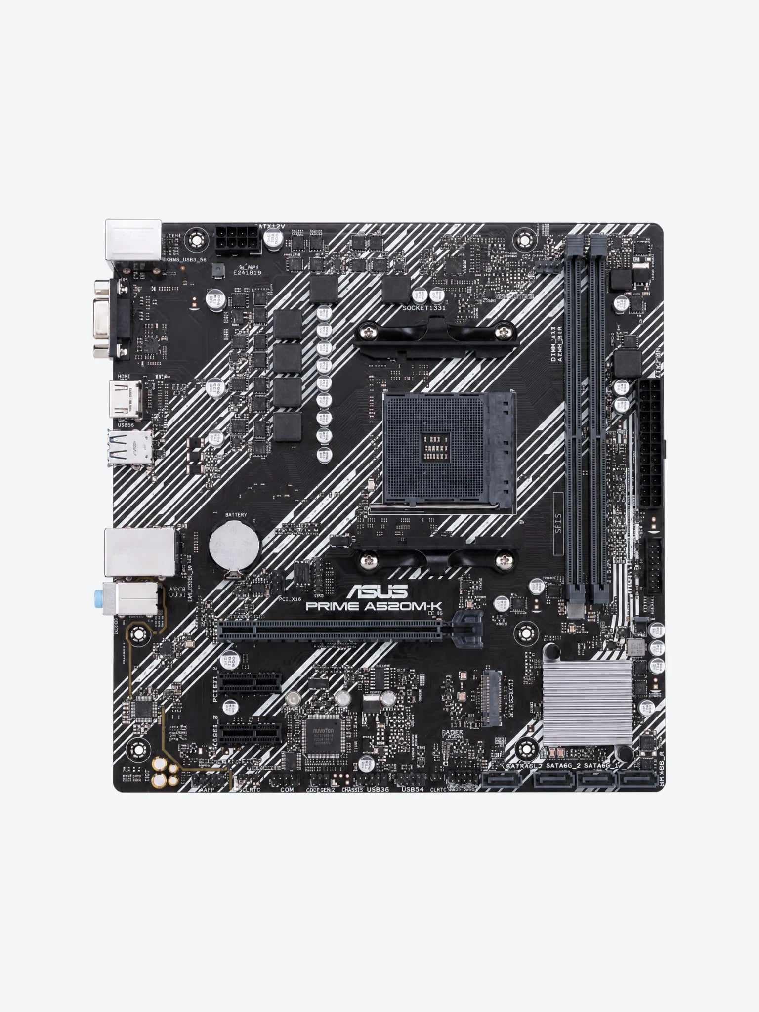 Motherboard Asus A520M-K 90MB1500-M0EAYC AM4 2 DDR4 M.2 PCIe USB 3.2 7.1 CH Audio-1