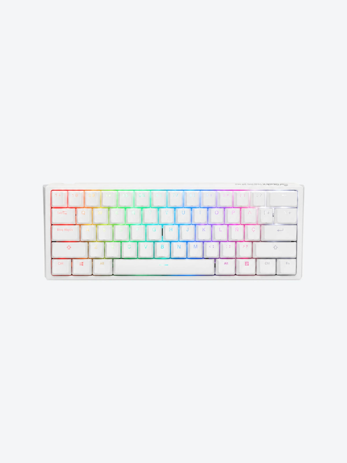 Teclado Gaming RGB Eagle Warrior KAY182U0001C KGY182U0001C 60% Mecanico Alambrico BT Español Color Blanco