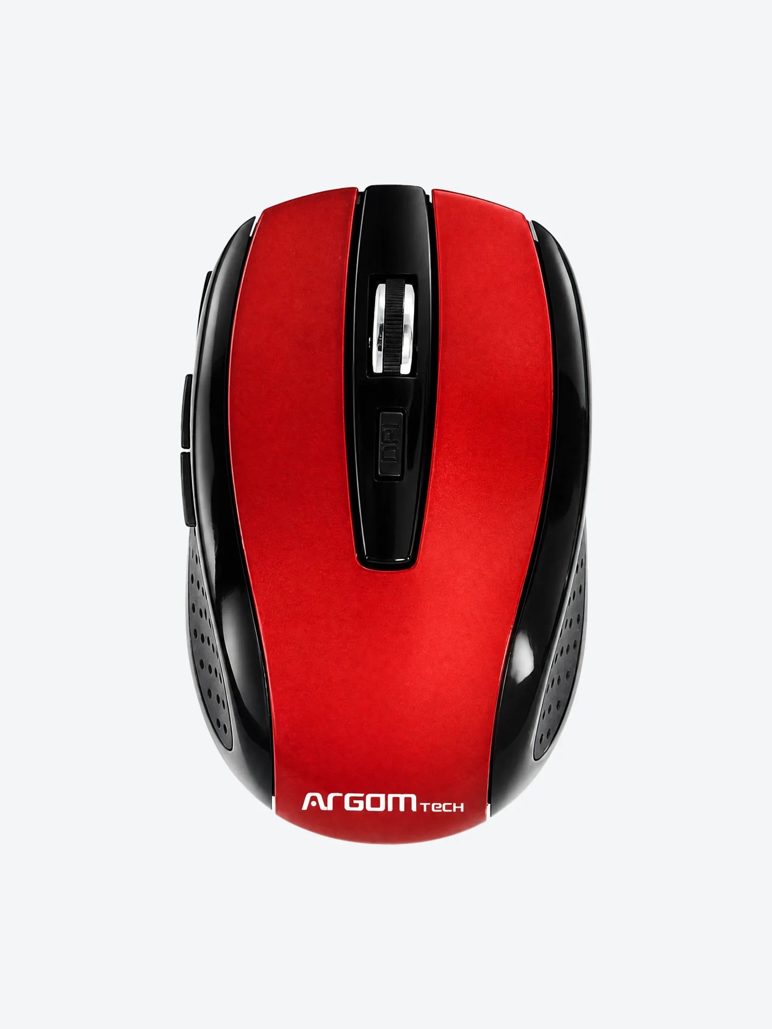 Mouse Argom ARG-MS-0032R Inalambrico 1600 DPI 2.4GHz 6 Botones Color Negro con Rojo